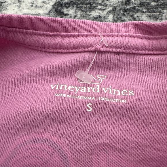Vineyard Vines Volleyball Girls Shirt Size Small Pink Front Pocket Short Sleeve - Picture 3 of 9
